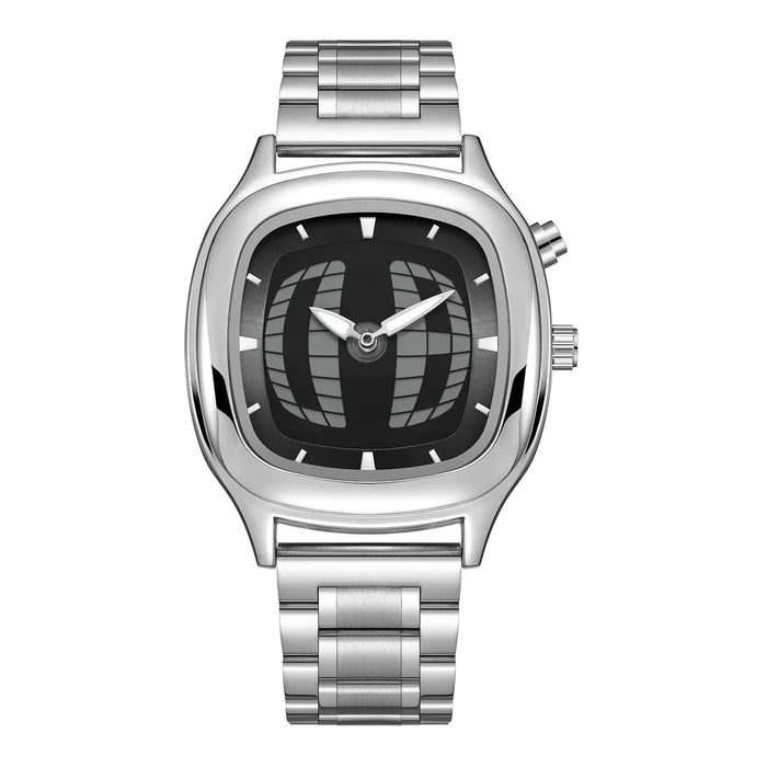 Square Silver Black