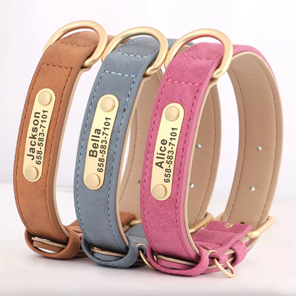 Custom Engraved Heritage Leather Dog Collar