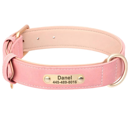 Custom Engraved Heritage Leather Dog Collar