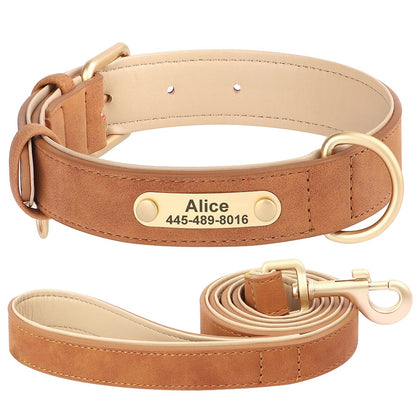 Custom Engraved Heritage Leather Dog Collar