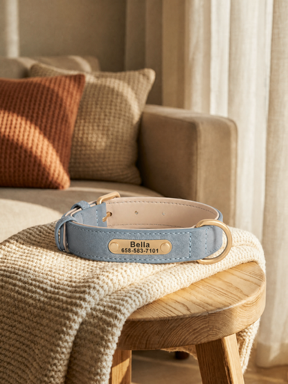 Custom Engraved Heritage Leather Dog Collar