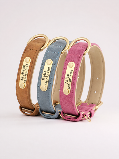 Custom Engraved Heritage Leather Dog Collar