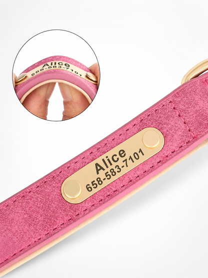 Custom Engraved Heritage Leather Dog Collar