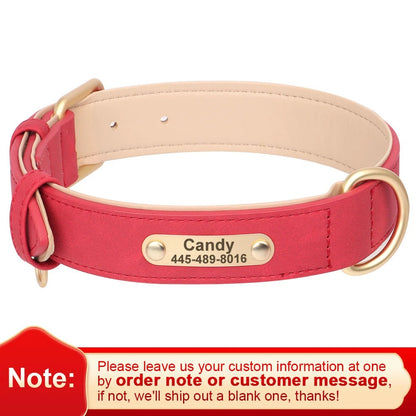 Custom Engraved Heritage Leather Dog Collar